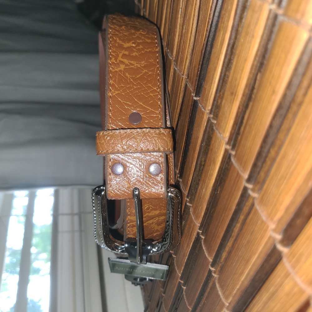 Faux Ostrich Leather Belt